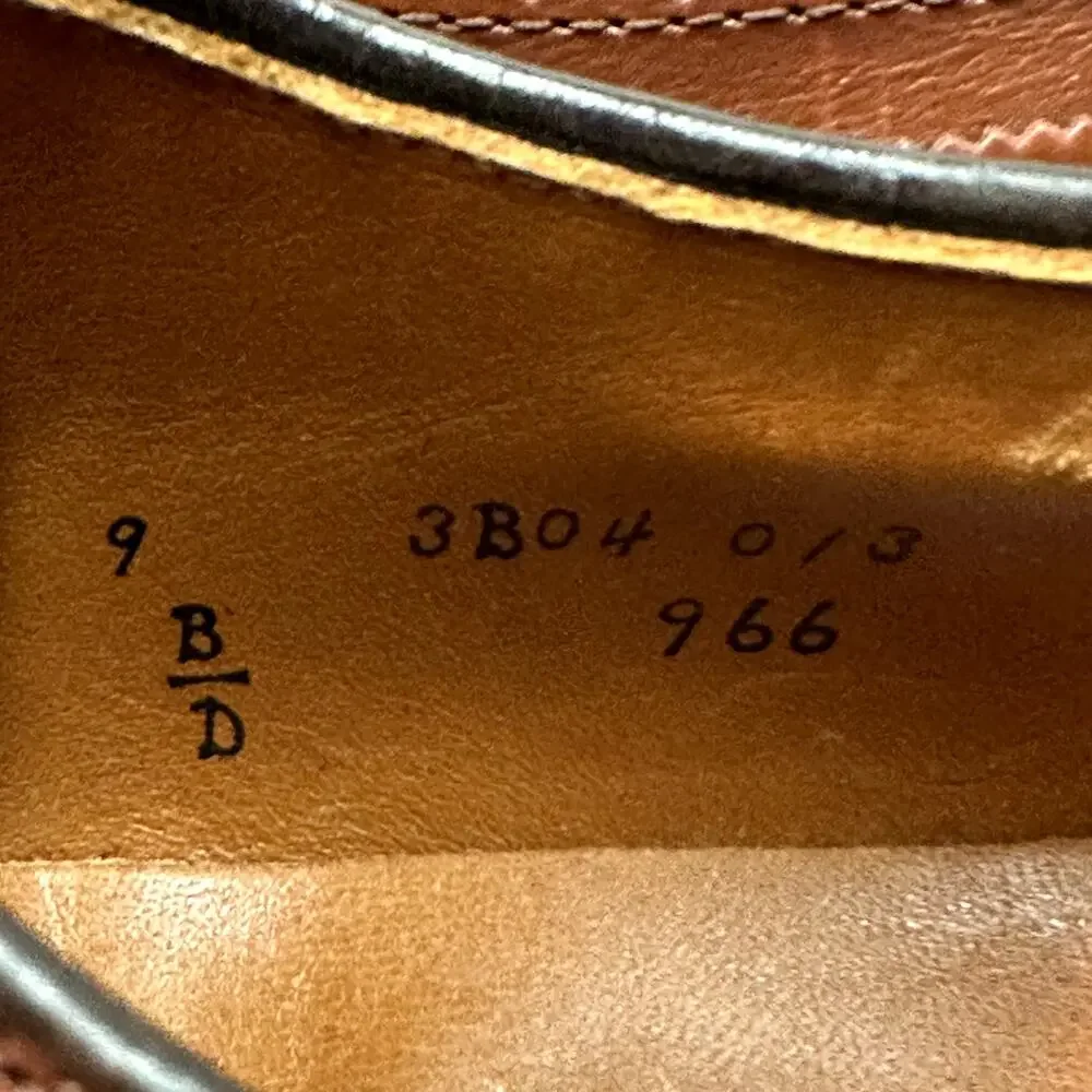 NIB RARE Alden 966 Short Wing Blucher Burnished Tan Calf Derby Made in USA 9 D